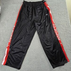 NBA‎ Houston Rockets Warm Up Joggers Track Pants Mens Large Zipway Full Leg Zip